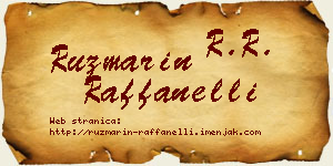 Ruzmarin Raffanelli vizit kartica